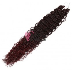 Extensie de par afro Deep Water Wave Twist Crochet de 80 cm Cod ADW1BBUG Brunet cu Visiniu
